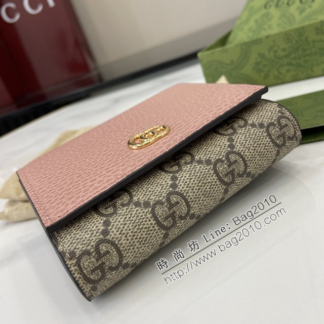 Gucci專櫃古馳最新款Ophidia系列短款女士錢包錢夾 jh2473型號：598587